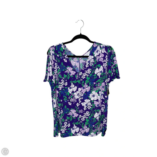 Top Short Sleeve By One World In Multi-colored, Size: L
