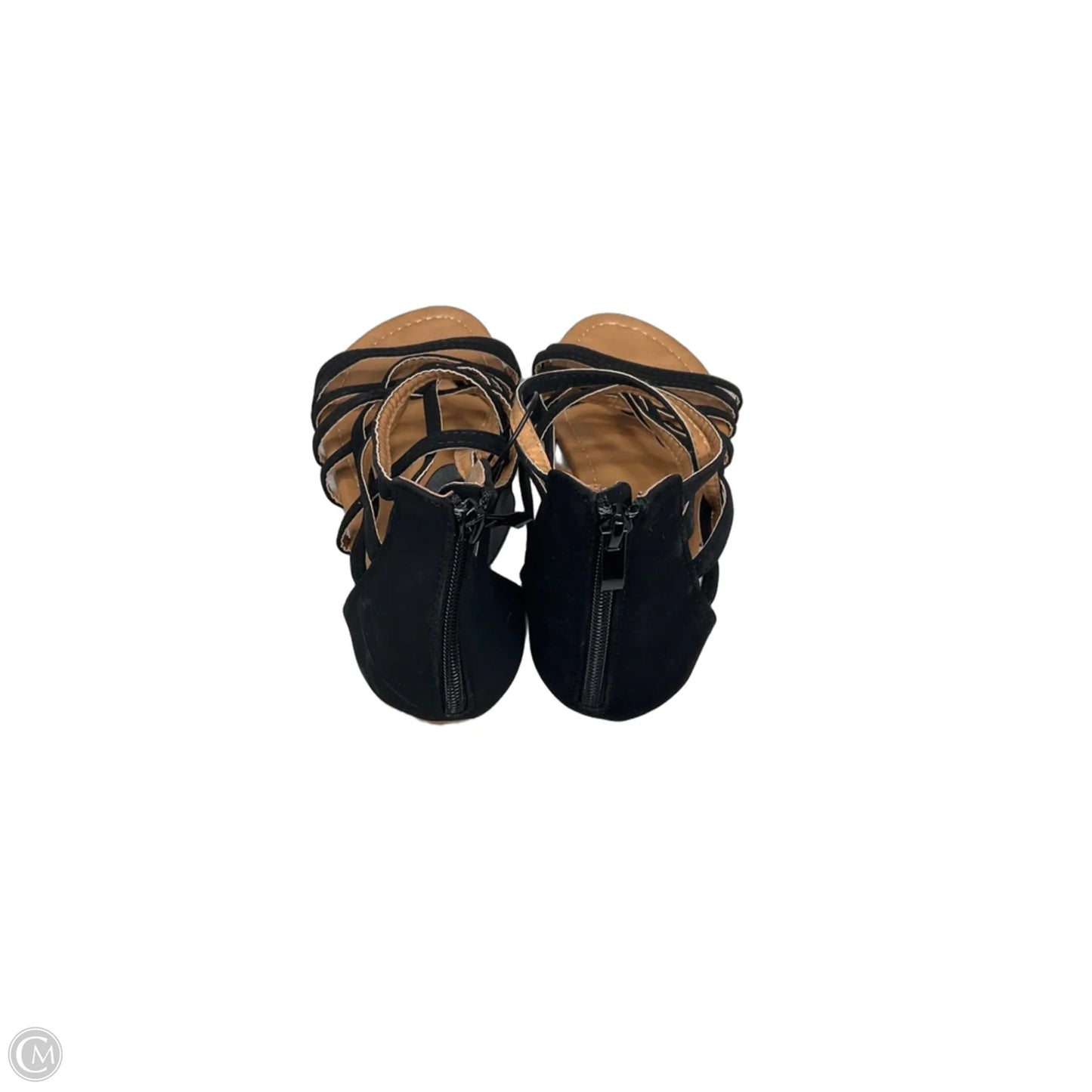 Sandals Flats By Journee In Black, Size: 8