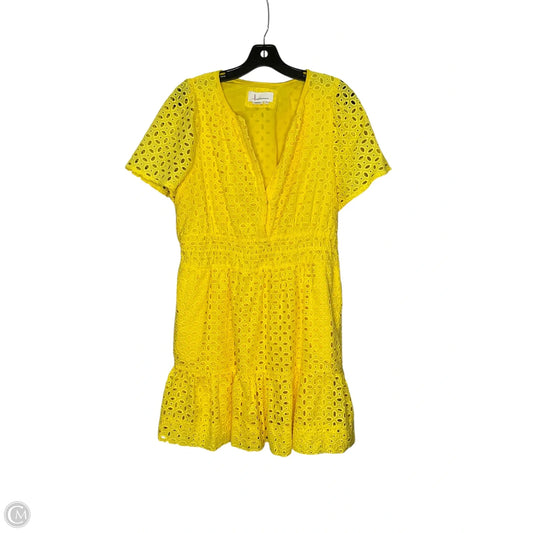 Dress Casual Short By Anthropologie In Yellow, Size: L