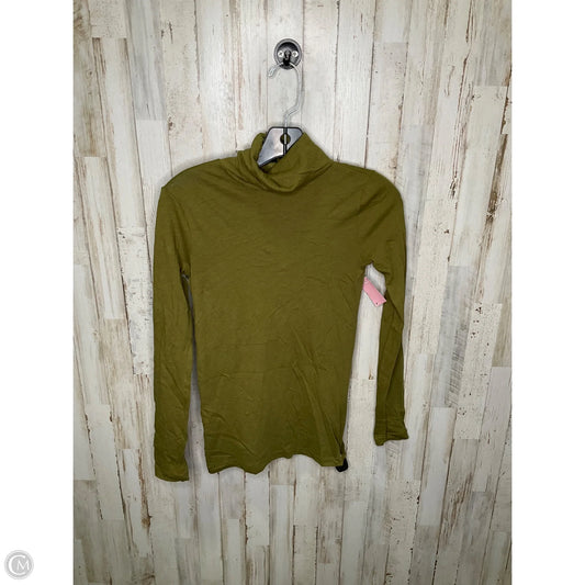 Top Long Sleeve Basic By J. Crew In Green, Size: Xxs