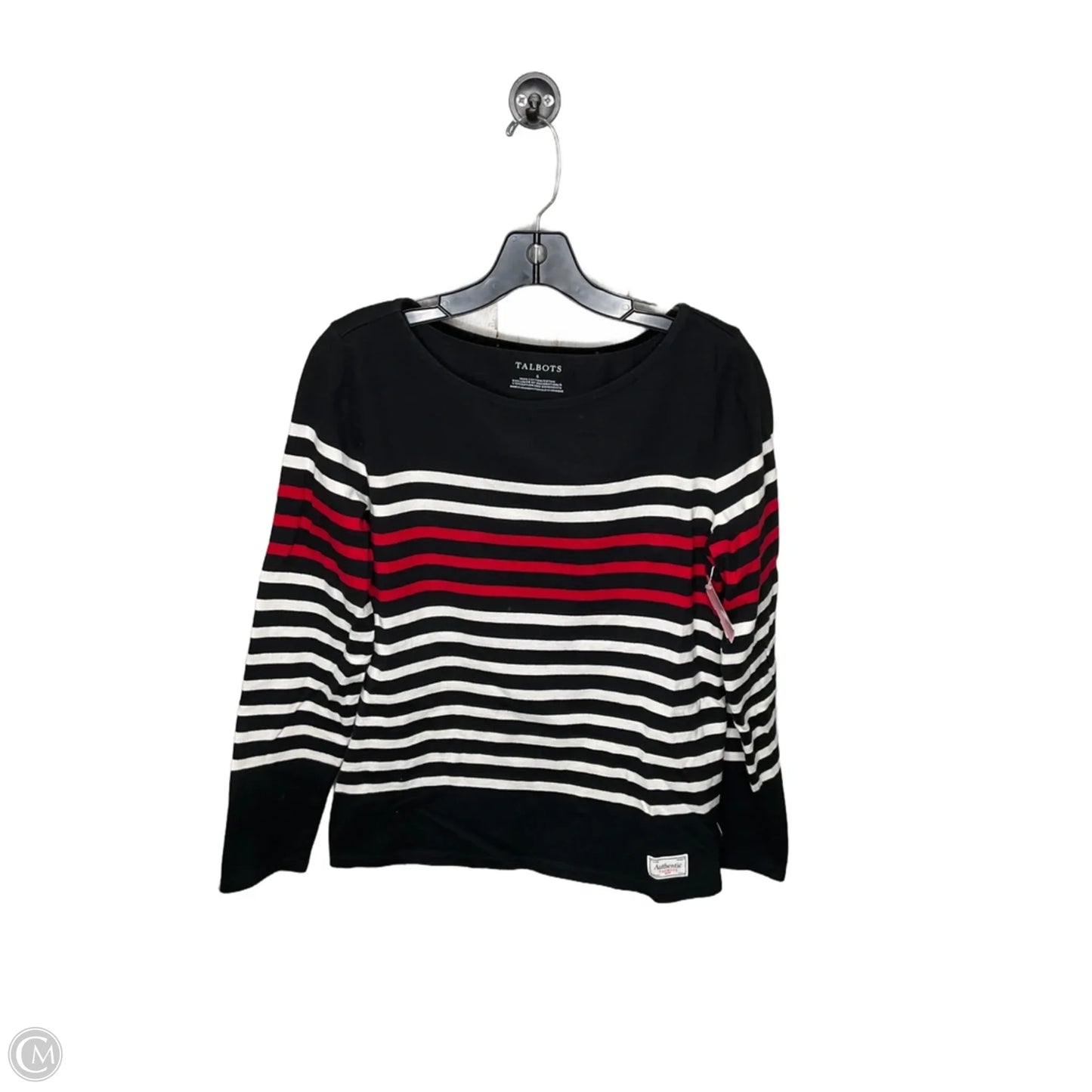 Top Long Sleeve By Talbots In Black & White, Size: S