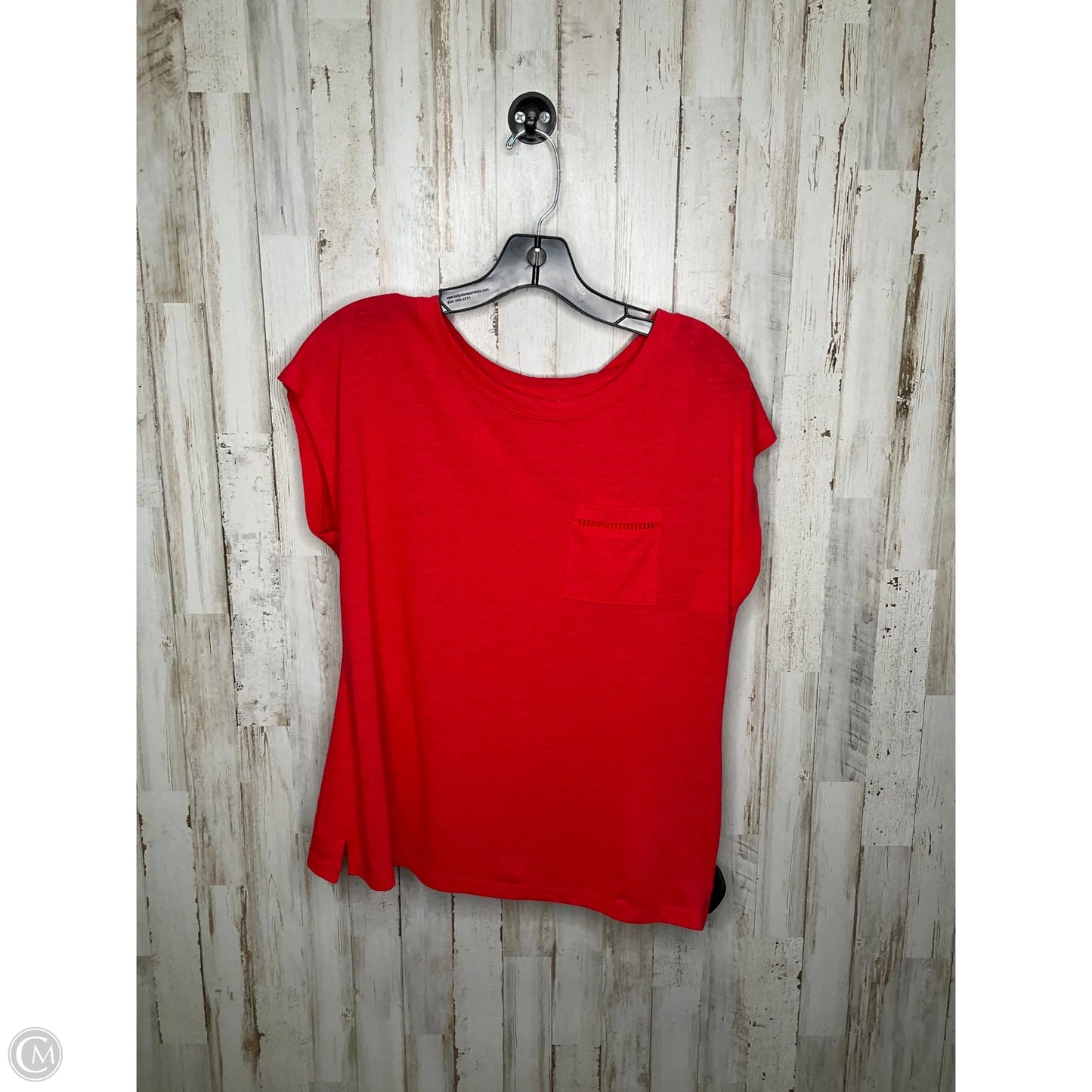 Top Short Sleeve By Talbots In Red, Size: S