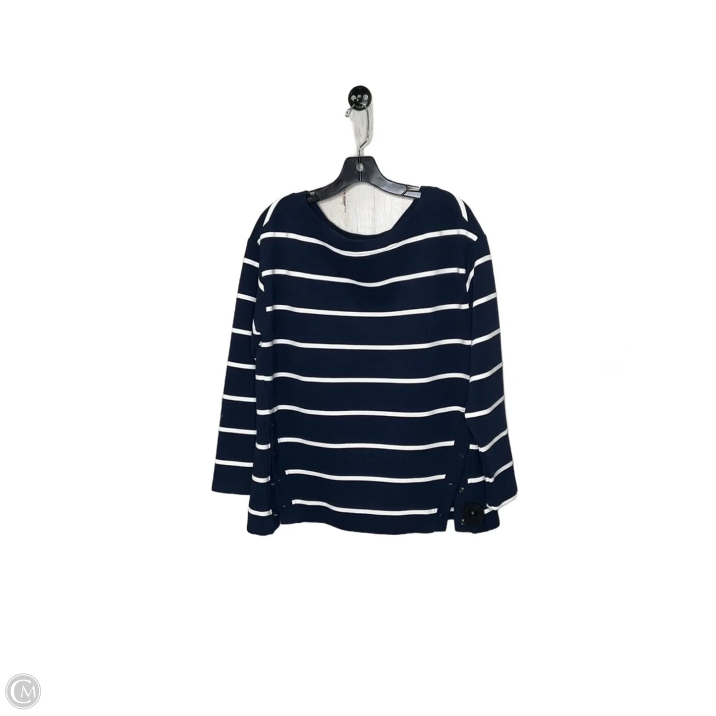 Top Long Sleeve By Lou And Grey In Navy, Size: S