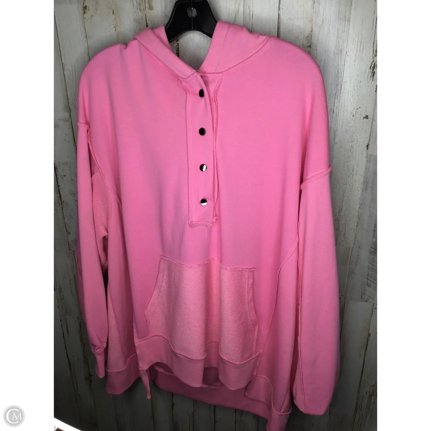 Sweatshirt Hoodie By Clothes Mentor In Pink, Size: Xl