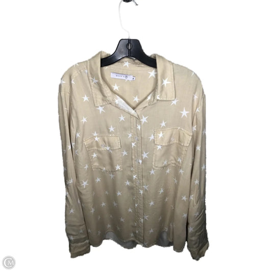 Top Long Sleeve By Clothes Mentor In Tan, Size: Xl