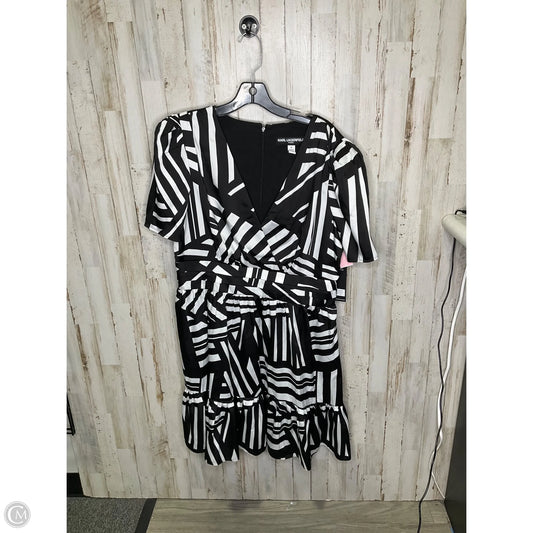 Dress Designer By Karl Lagerfeld In Black & White, Size: 14