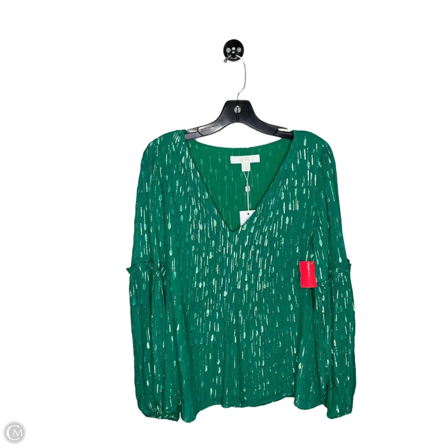 Blouse Designer By Lilly Pulitzer In Green, Size: 10