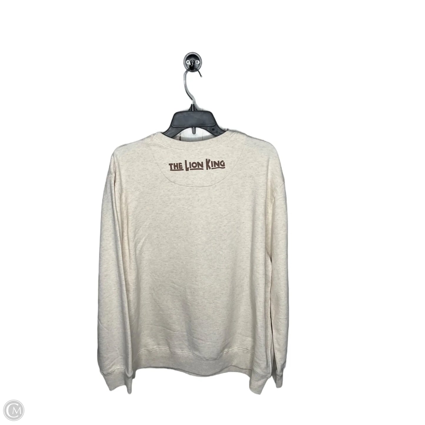 Sweatshirt Crewneck By Disney Store In Tan, Size: Xl