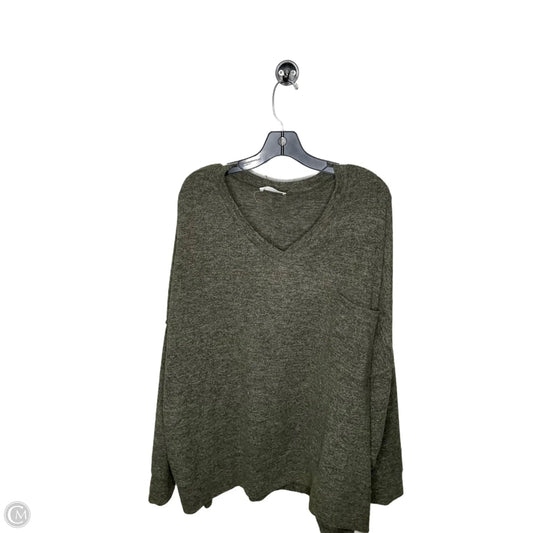 Top Short Sleeve By Zenana In Green, Size: 2x