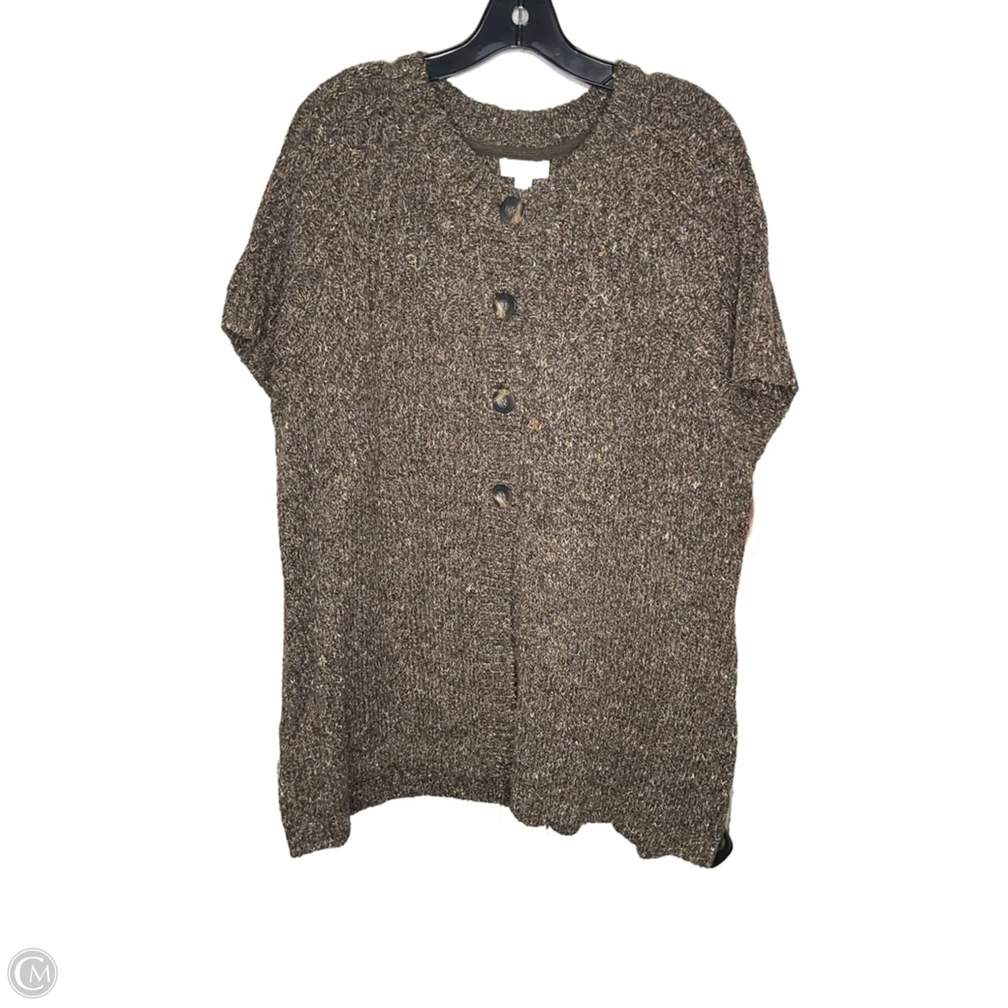 Sweater Short Sleeve By Charter Club In Brown, Size: 2x