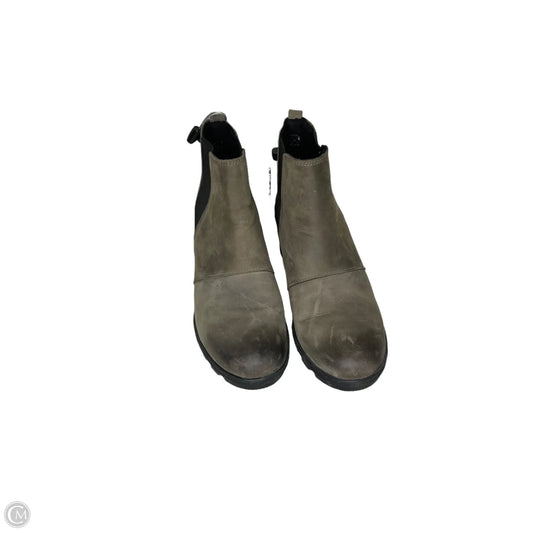 Boots Ankle Heels By Sorel In Grey, Size: 10.5