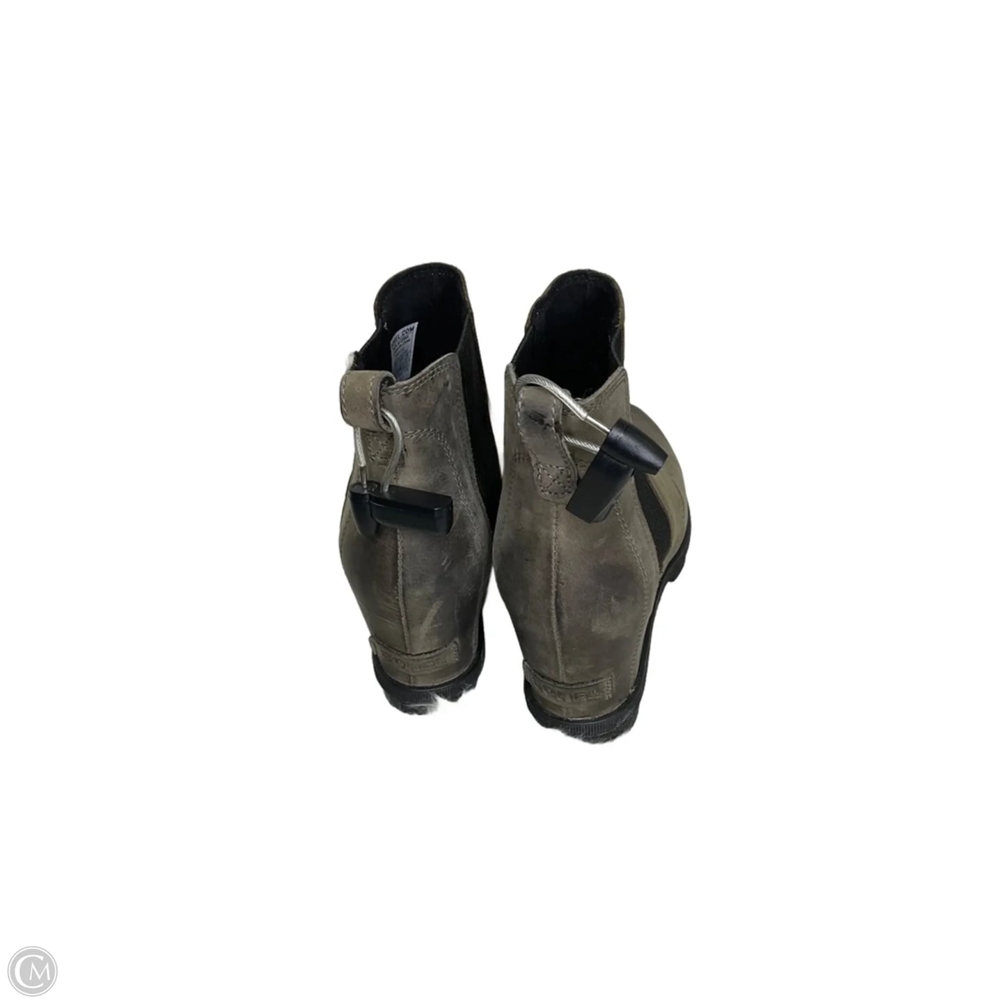 Boots Ankle Heels By Sorel In Grey, Size: 10.5