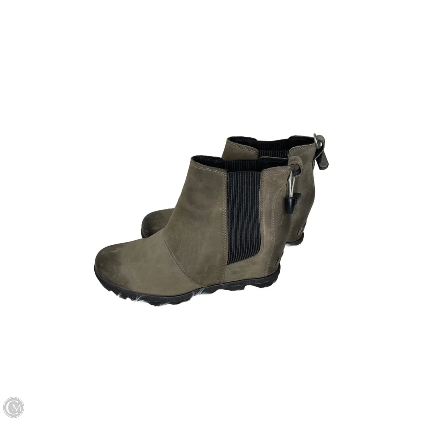 Boots Ankle Heels By Sorel In Grey, Size: 10.5