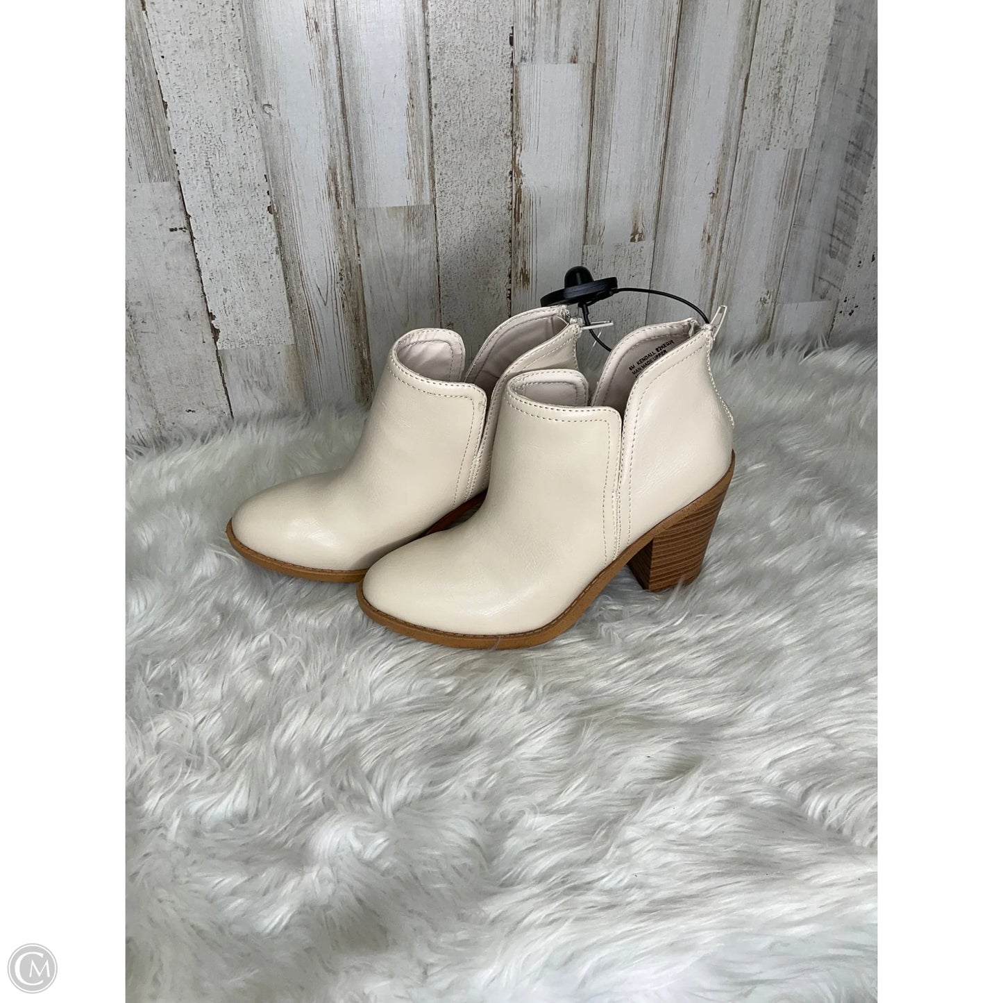 Boots Ankle Heels By Esprit In Beige, Size: 6
