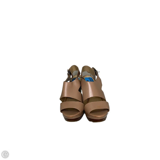 Sandals Heels Block By Michael By Michael Kors In Beige, Size: 6.5