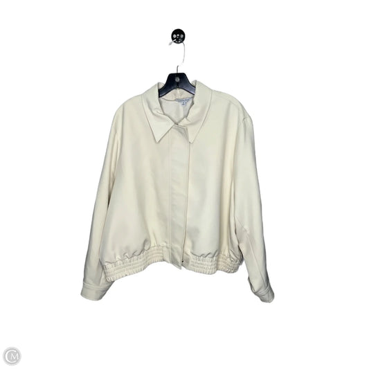 Jacket Moto By Ophelia Roe In Cream, Size: 3x