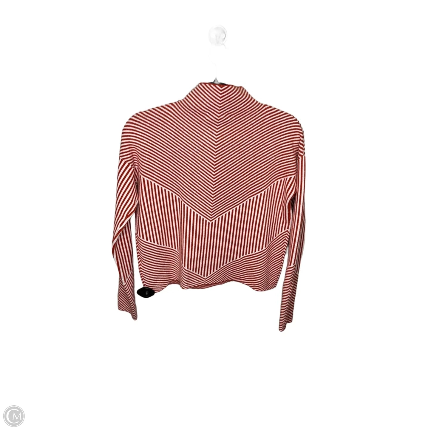 Sweater By Cynthia Rowley In Orange & White, Size: Xs