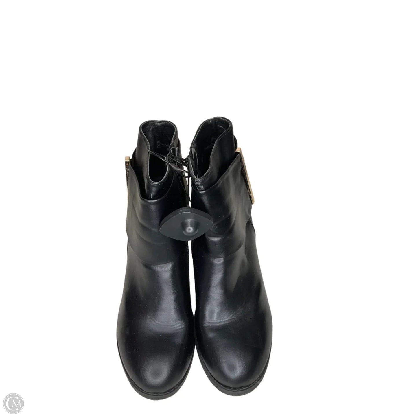 Boots Ankle Heels By Cato In Black, Size: 11