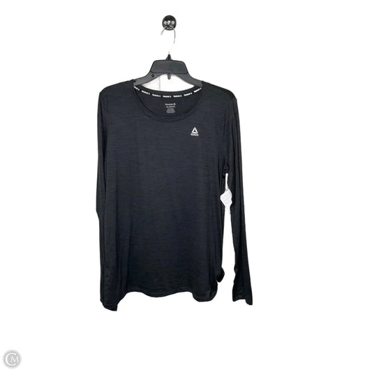 Athletic Top Long Sleeve Crewneck By Reebok In Grey, Size: Xl