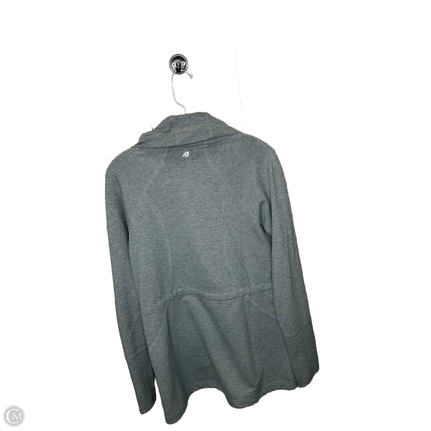 Athletic Jacket By Eddie Bauer In Striped Pattern, Size: M