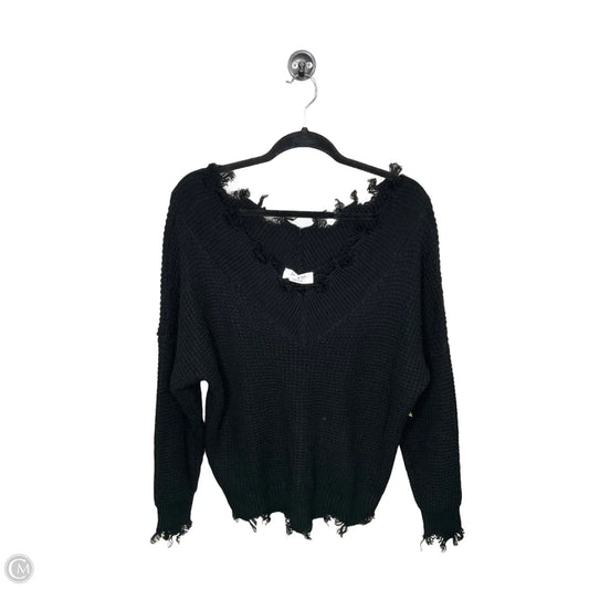 Sweater By Zenana In Black, Size: M
