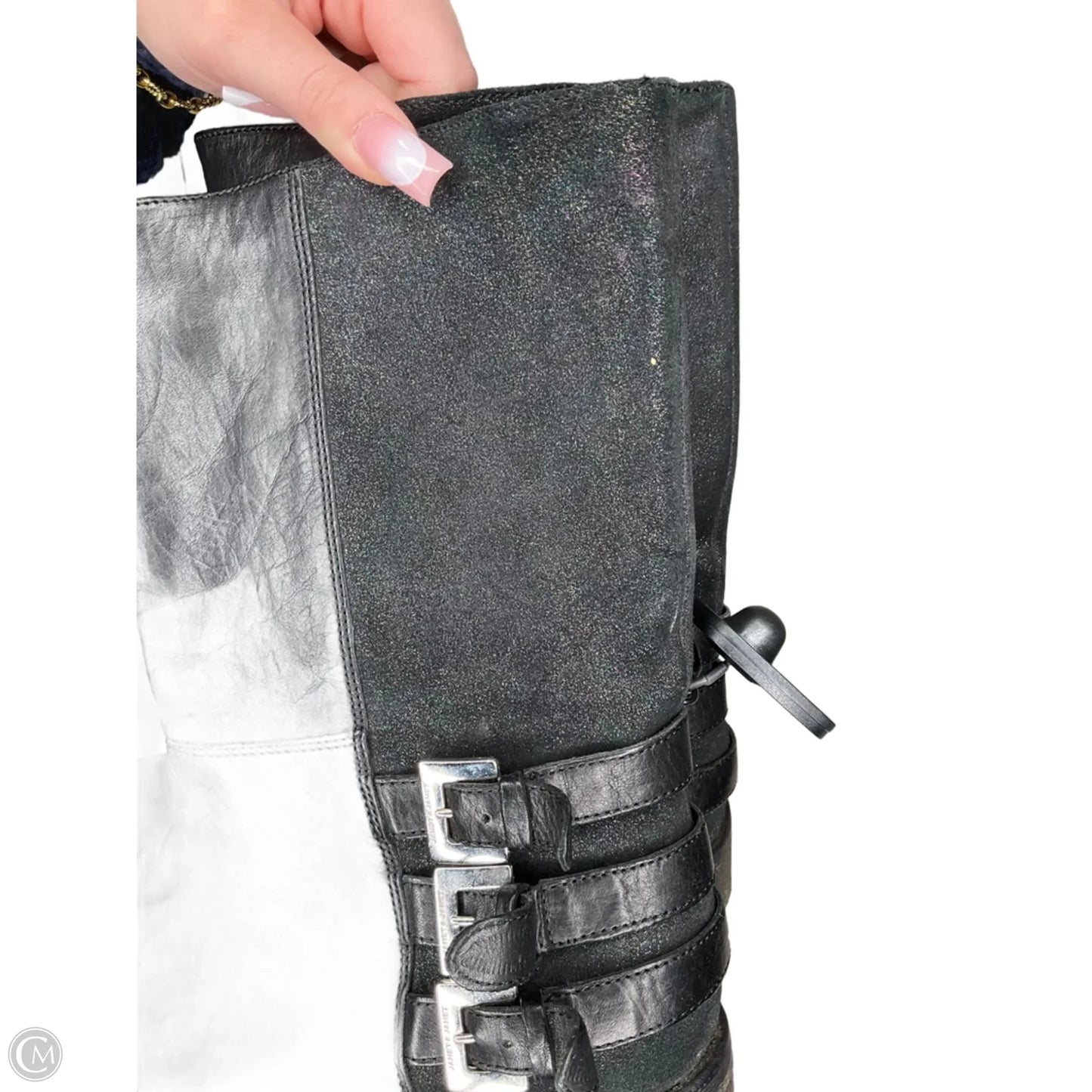 Boots Ankle Flats By Clothes Mentor In Black, Size: 8.5