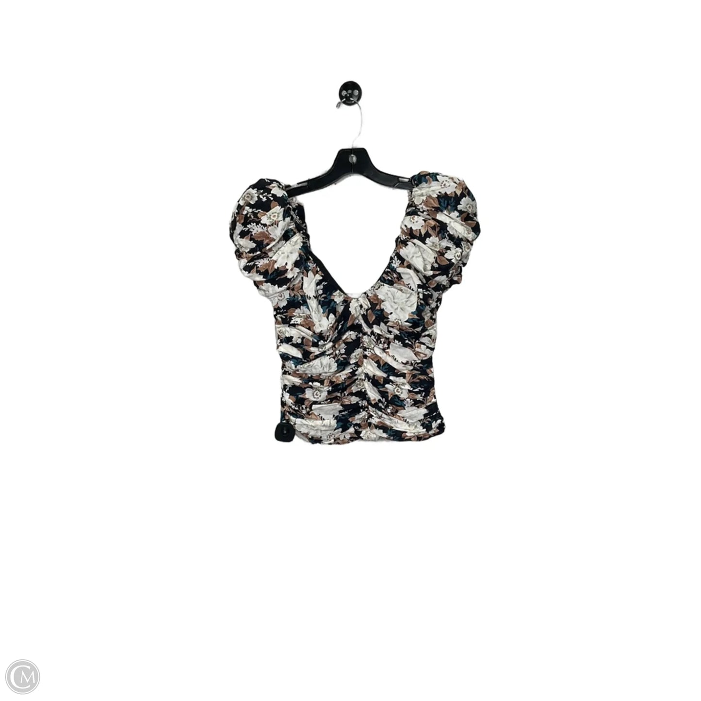 Top Short Sleeve By Abercrombie And Fitch In Floral Print, Size: M