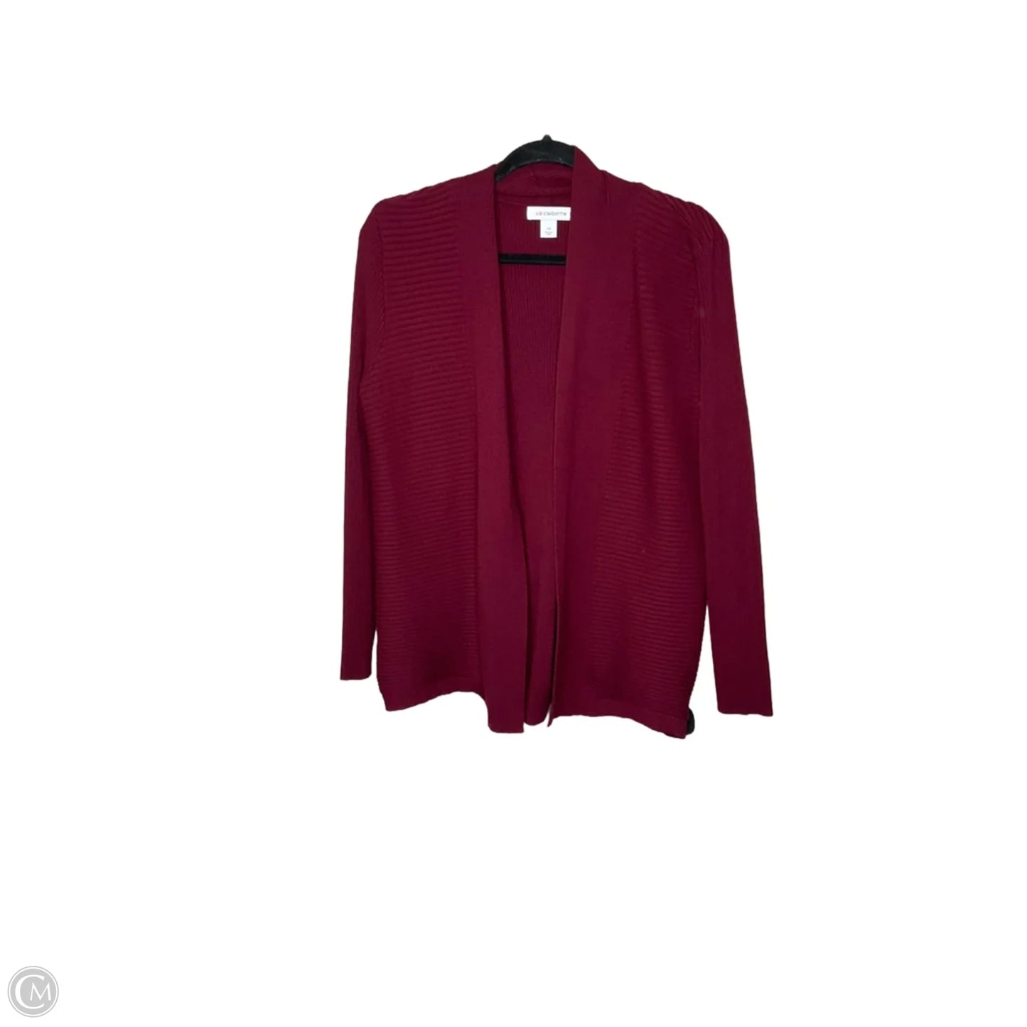 Cardigan By Liz Claiborne In Maroon, Size: M