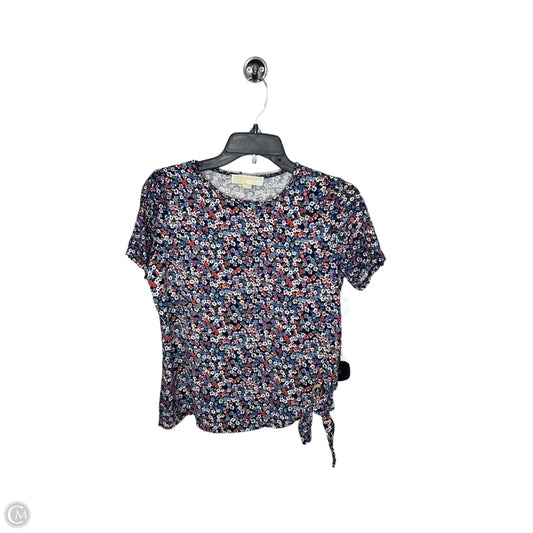 Top Short Sleeve Designer By Michael Kors In Floral Print, Size: Xs