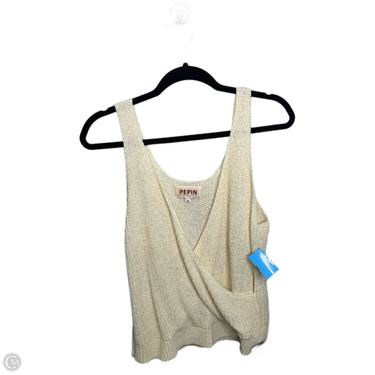 Top Sleeveless By Clothes Mentor In Cream, Size: M