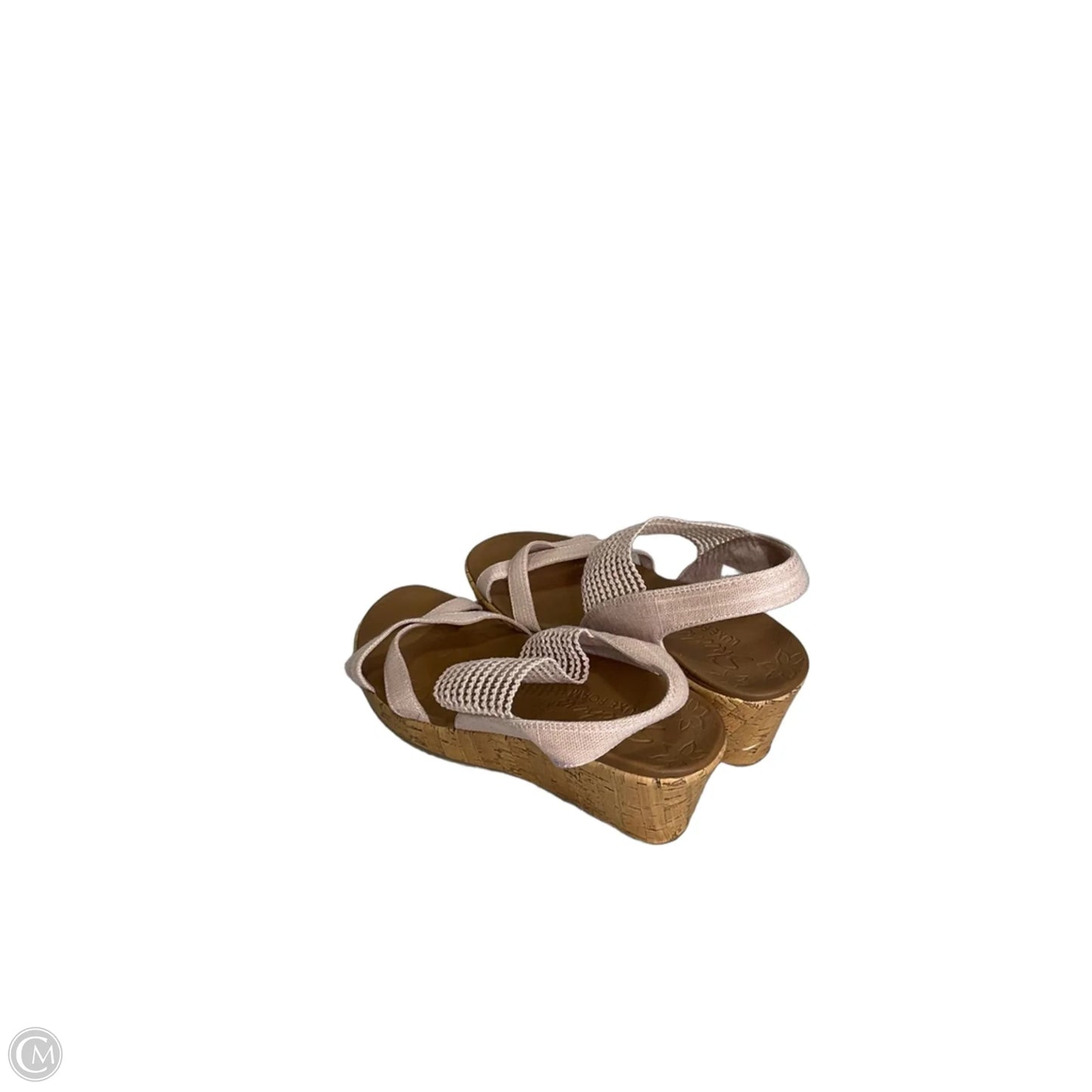 Sandals Heels Wedge By Skechers In Pink, Size: 7