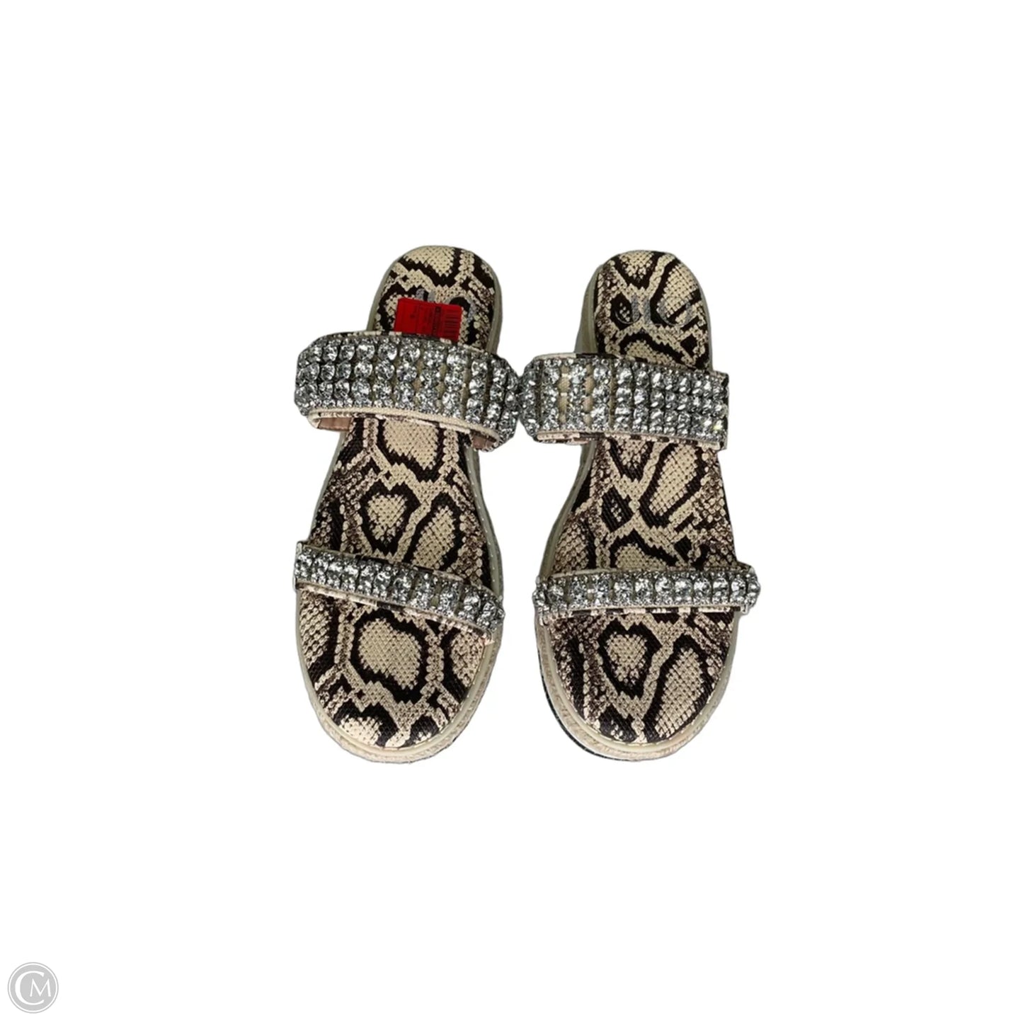 Sandals Heels Platform By Jennifer Lopez In Animal Print, Size: 8