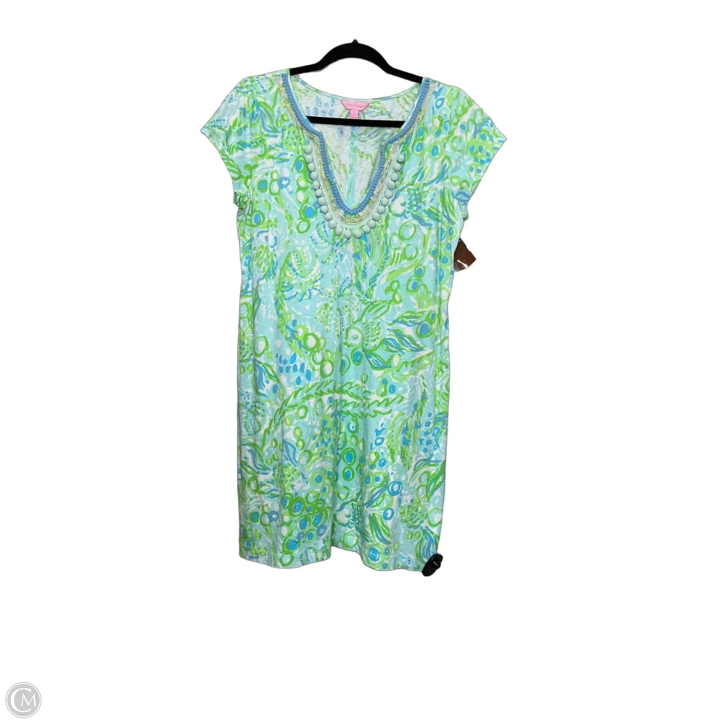 Romper Designer By Lilly Pulitzer In Blue & Green, Size: L
