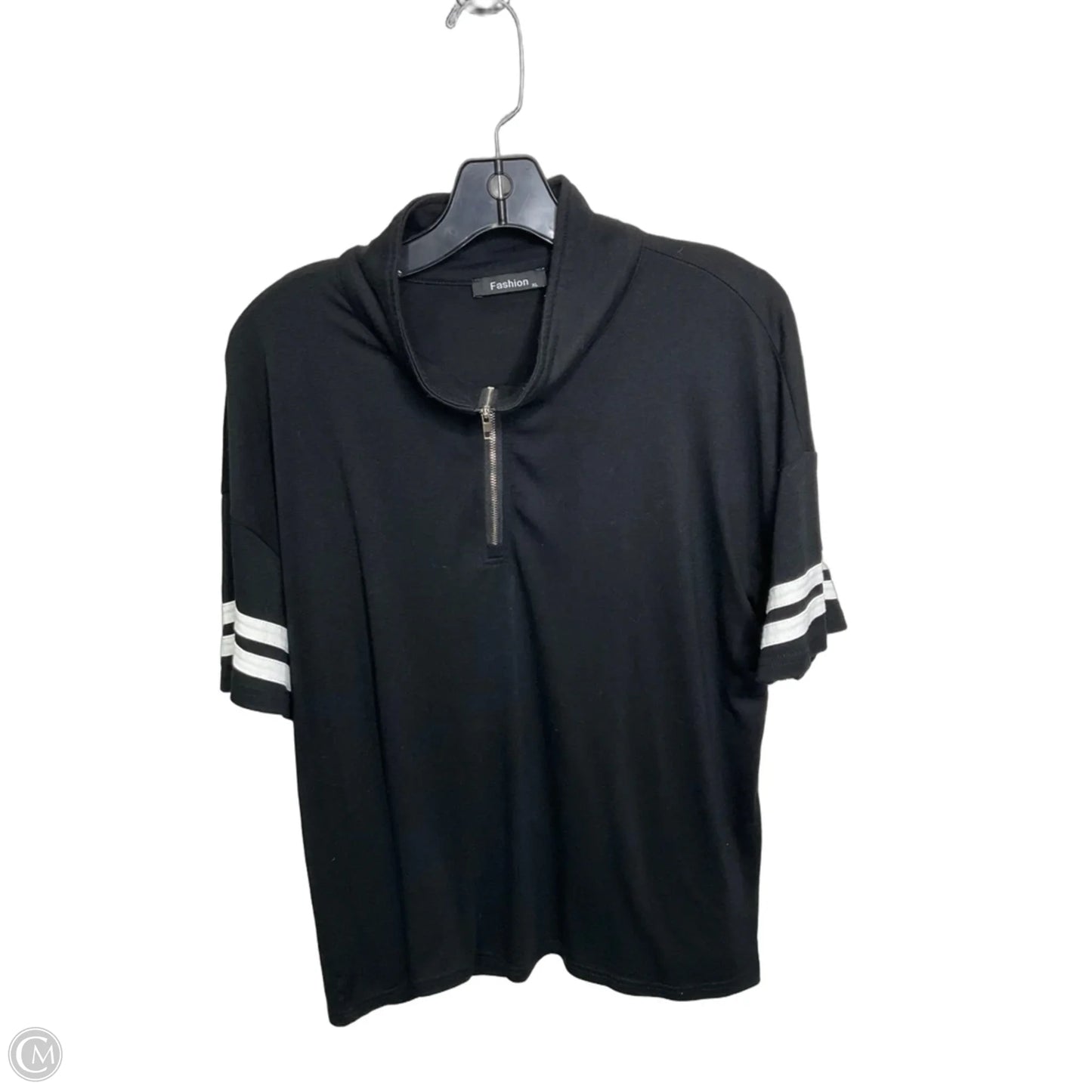 Top Short Sleeve By Clothes Mentor In Black, Size: Xl