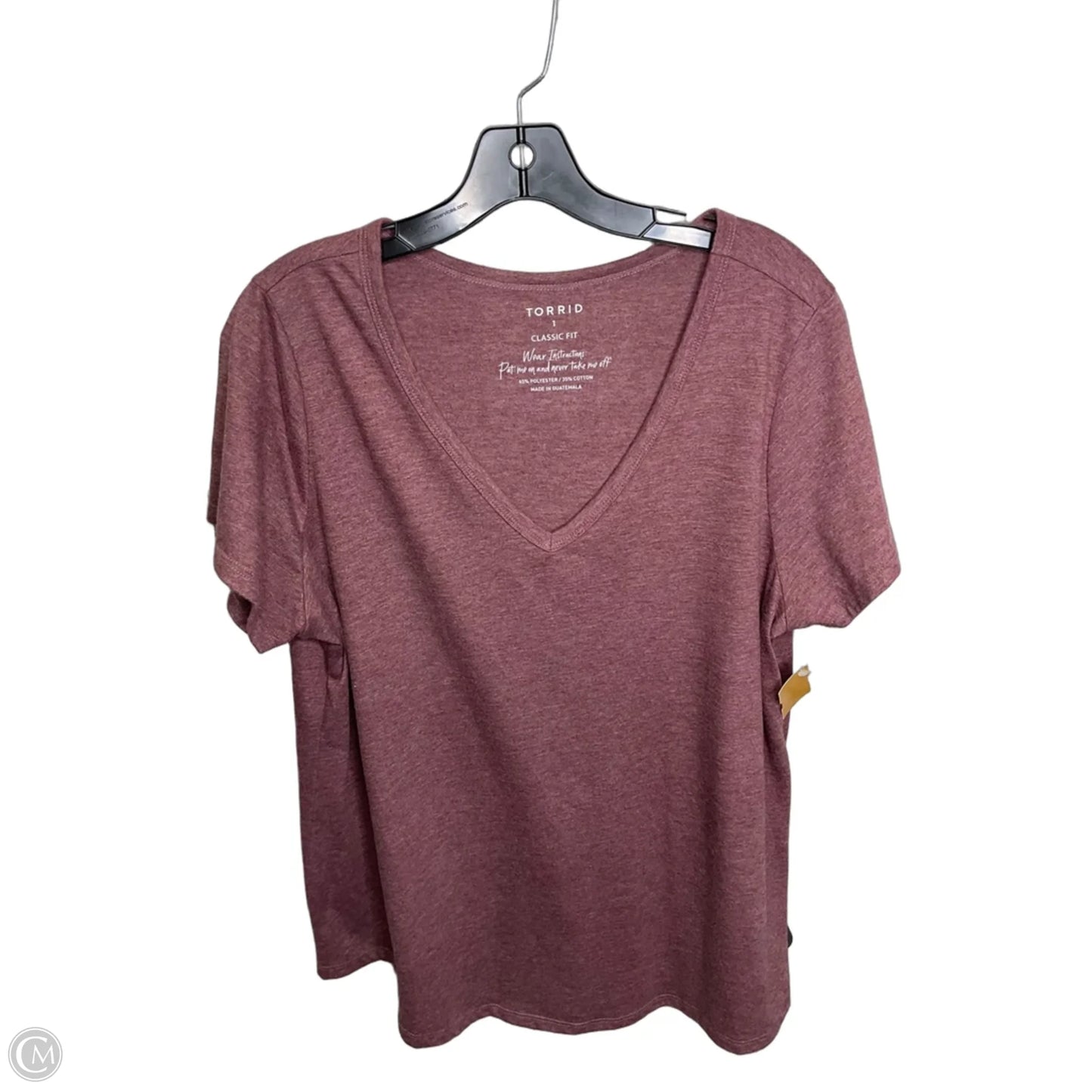 Top Short Sleeve Basic By Torrid In Purple, Size: Xl