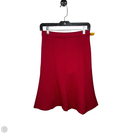 Skirt Midi By Ann Taylor In Red, Size: 2p