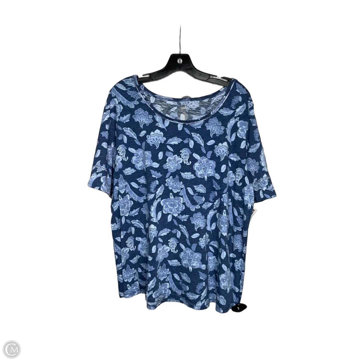 Top Short Sleeve By Cato In Blue, Size: 3x