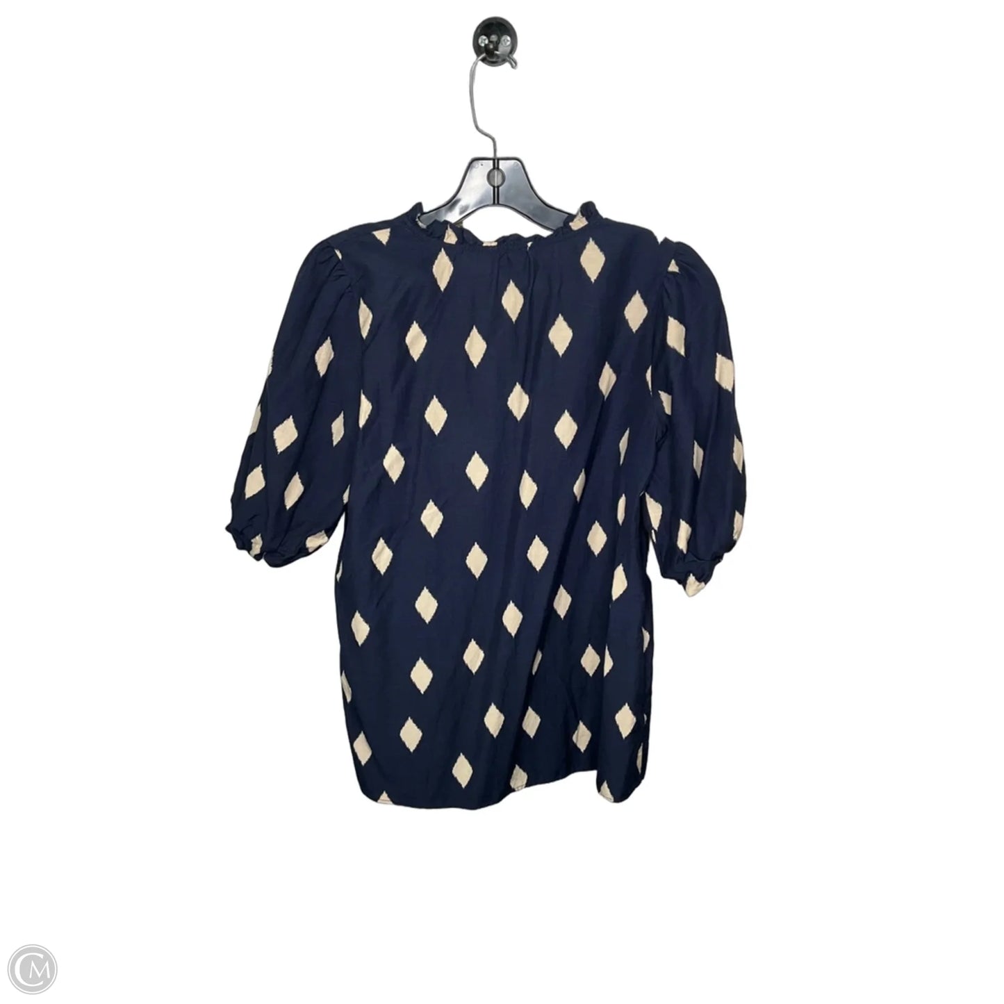 Top Short Sleeve By Ann Taylor In Navy, Size: M