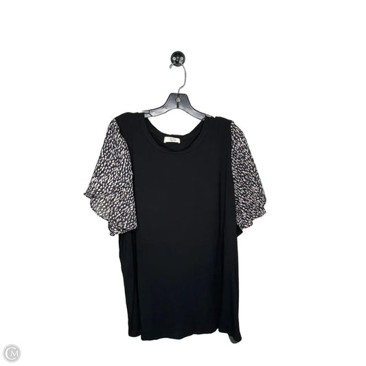 Top Short Sleeve By Clothes Mentor In Black, Size: 2x