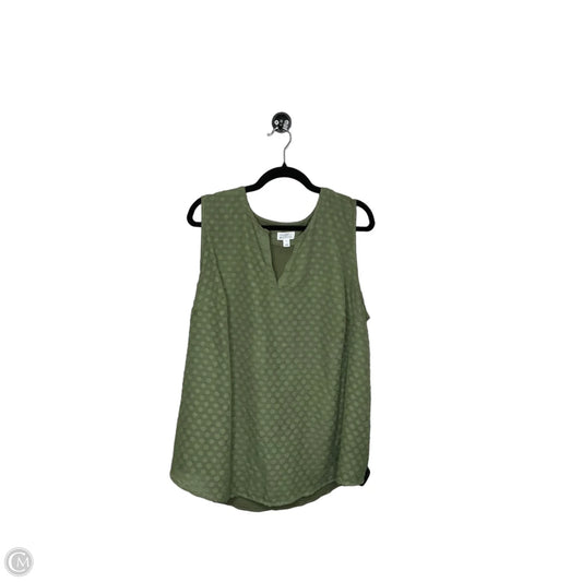 Top Sleeveless By Market & Spruce In Green, Size: 3x