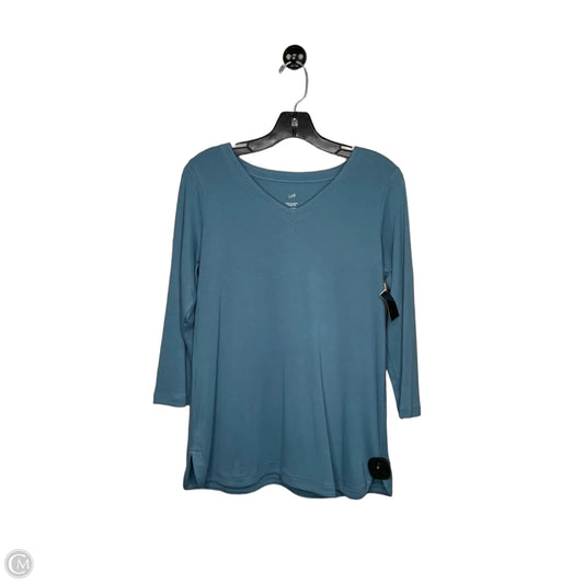 Top 3/4 Sleeve By J. Jill In Blue, Size: S
