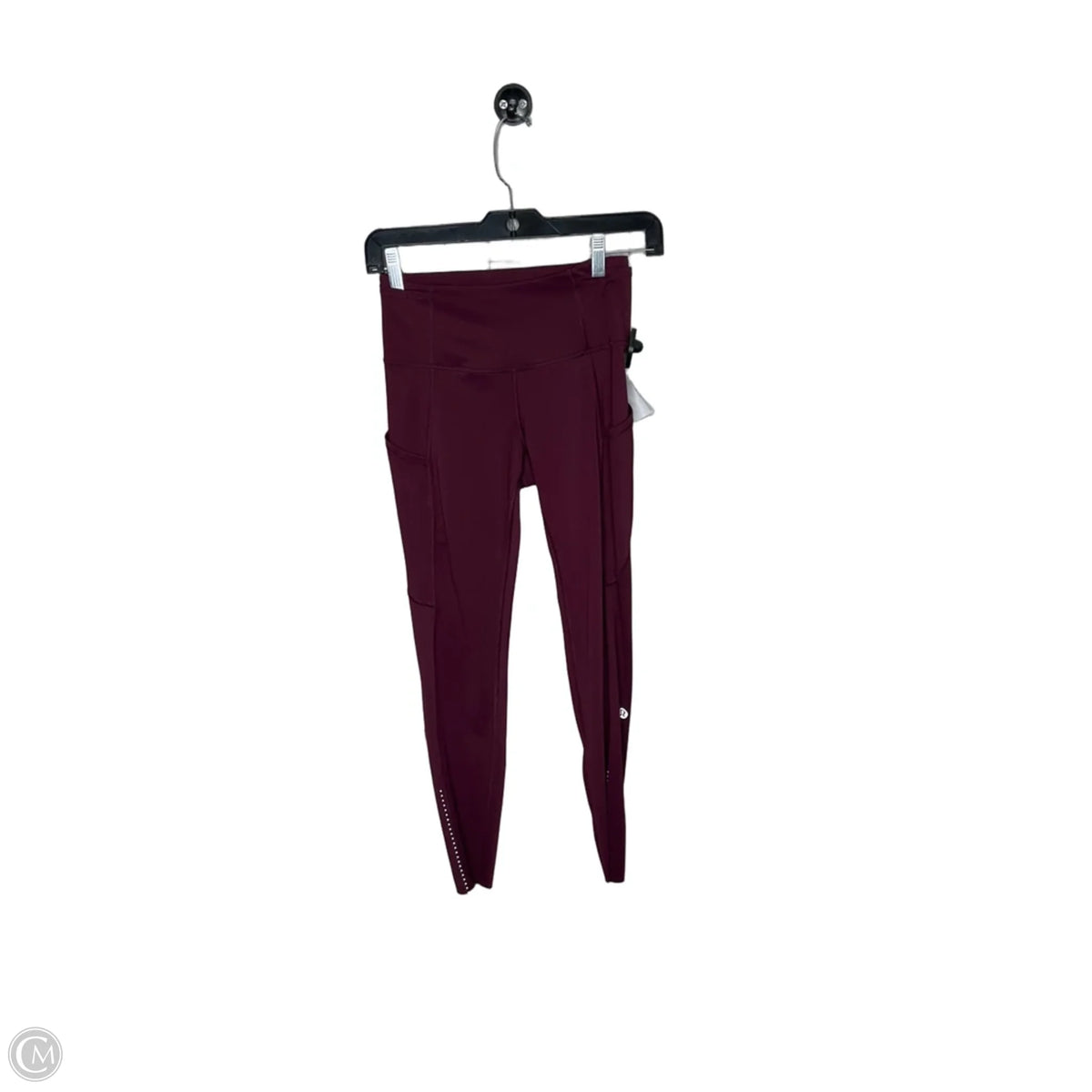 Athletic Capris By Lululemon In Maroon, Size: 4