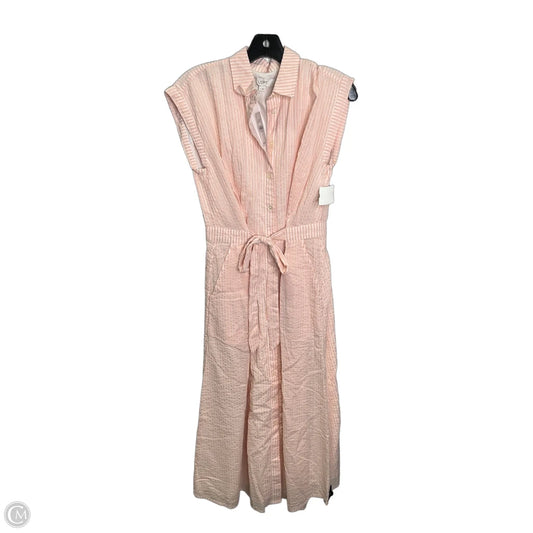 Dress Casual Midi By Loft In Striped Pattern, Size: S