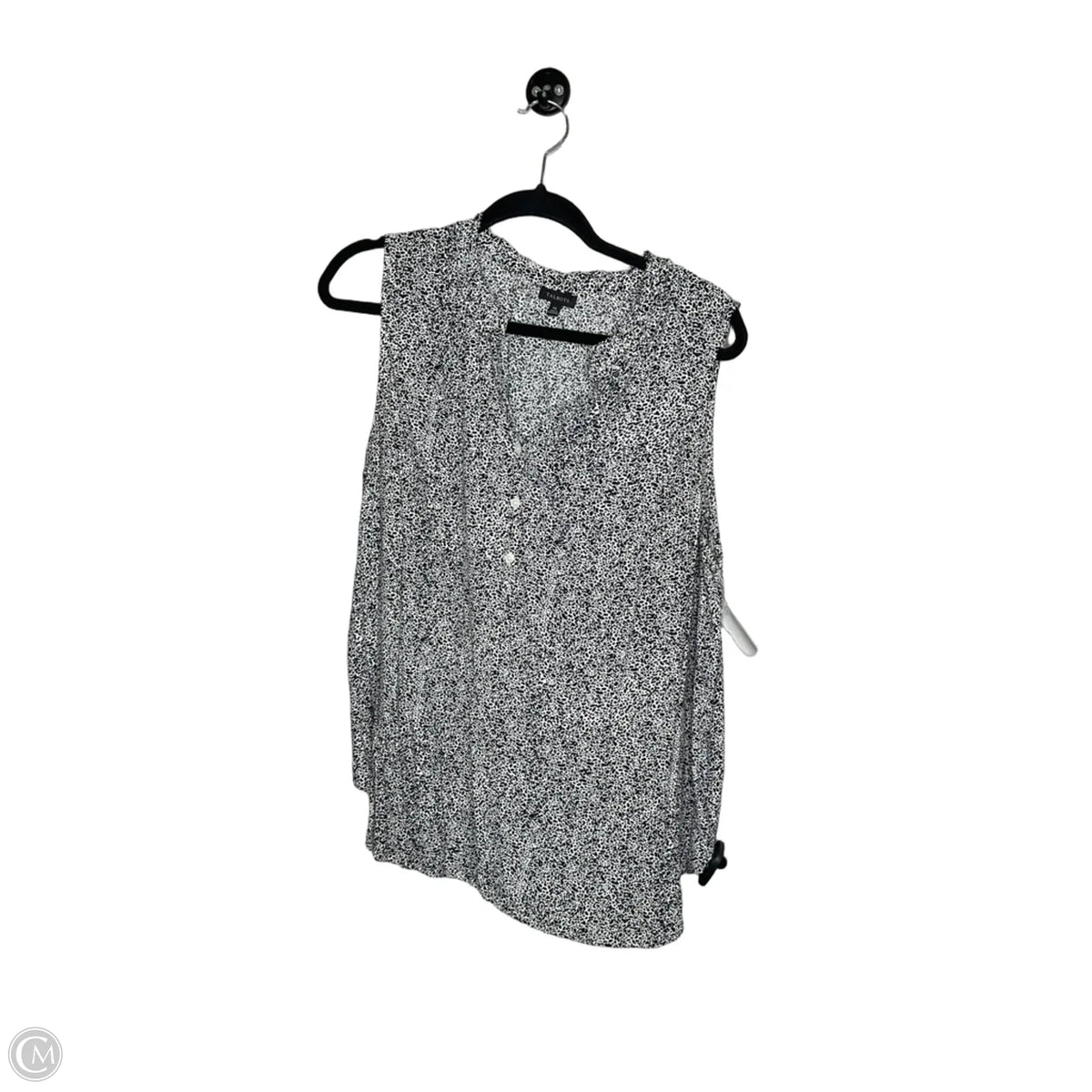 Top Sleeveless By Talbots In Black & White, Size: Xl