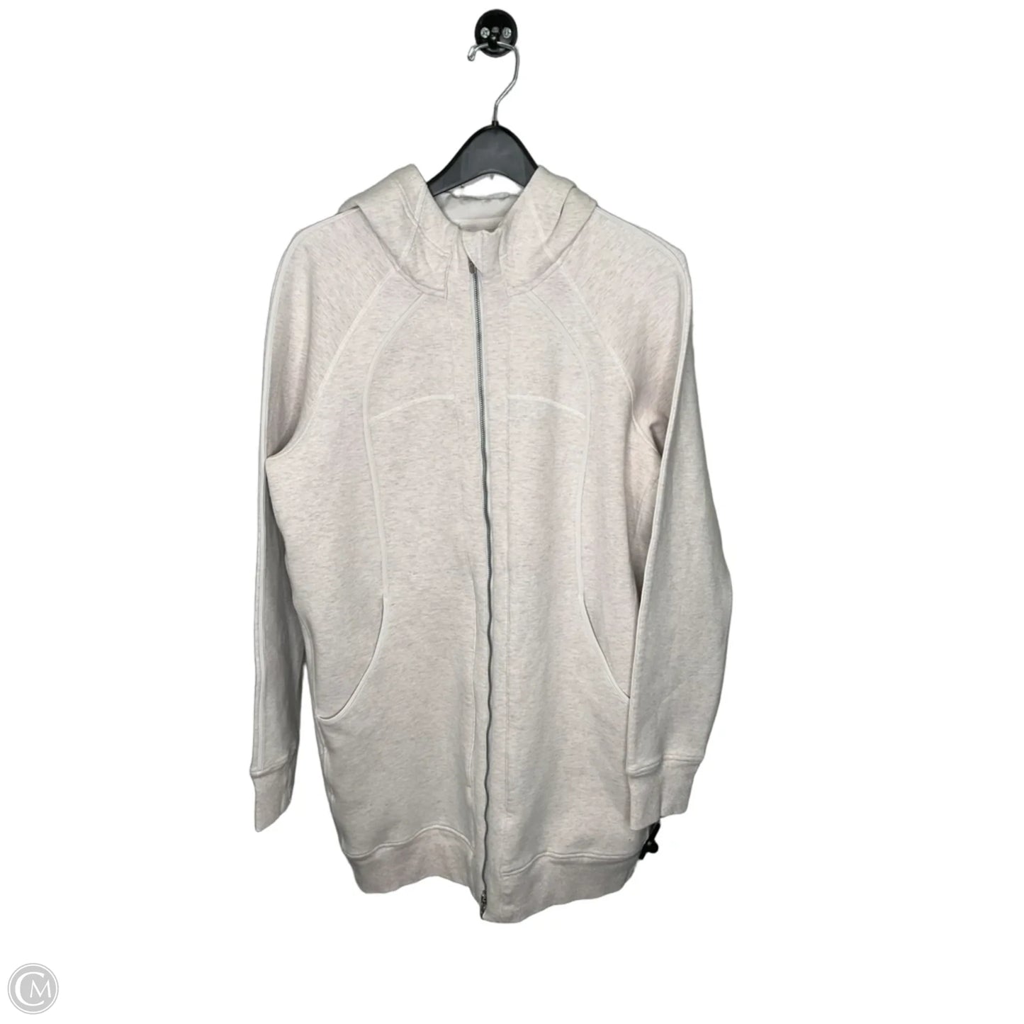 Athletic Jacket By Lululemon In Tan, Size: 12