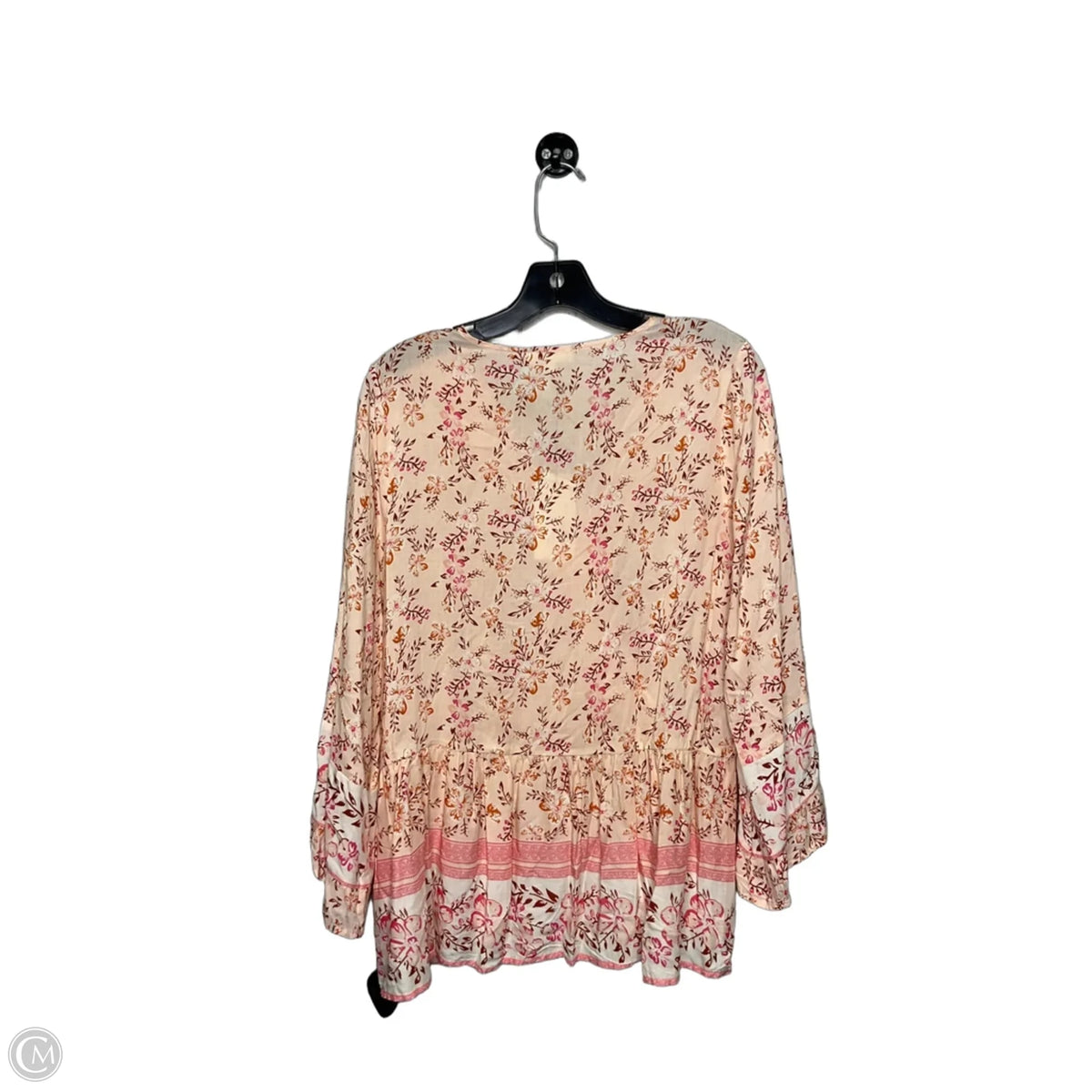 Top 3/4 Sleeve By Cotton Bleu In Peach, Size: S
