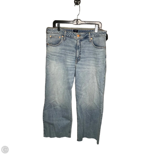 Jeans Wide Leg By J. Crew In Blue Denim, Size: 12