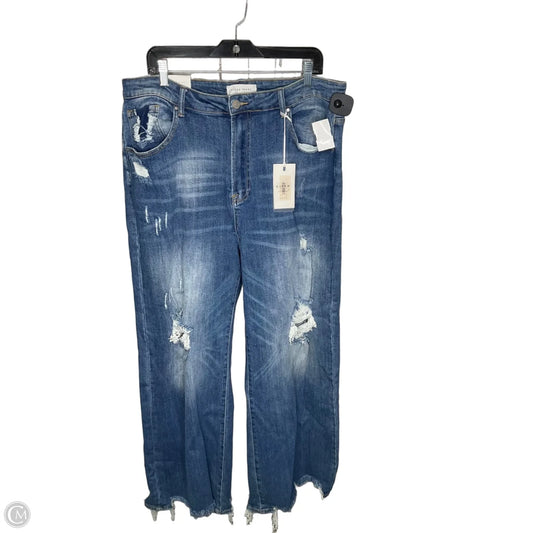 Jeans Wide Leg By Risen In Blue Denim, Size: 3x