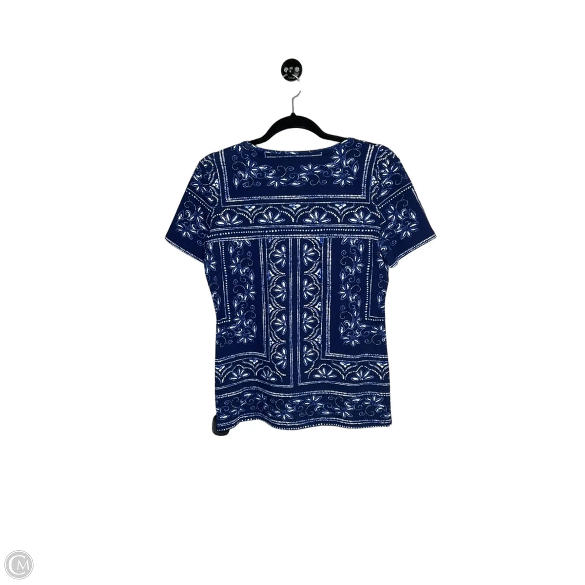Top Short Sleeve By Talbots In Blue, Size: S
