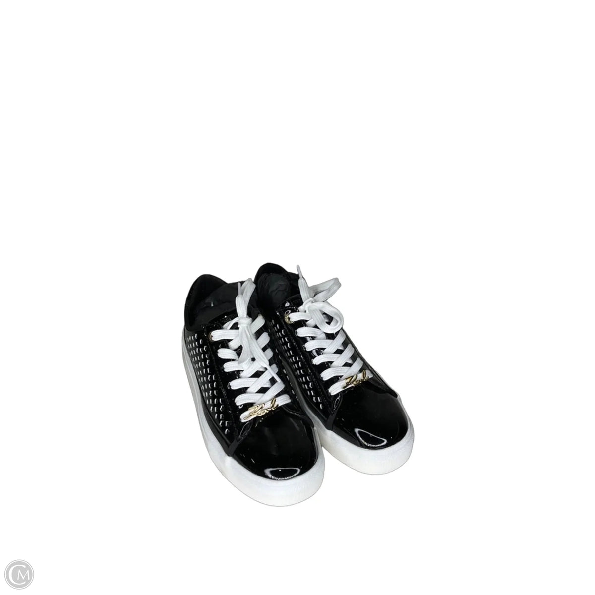 Shoes Designer By Karl Lagerfeld In Black, Size: 9